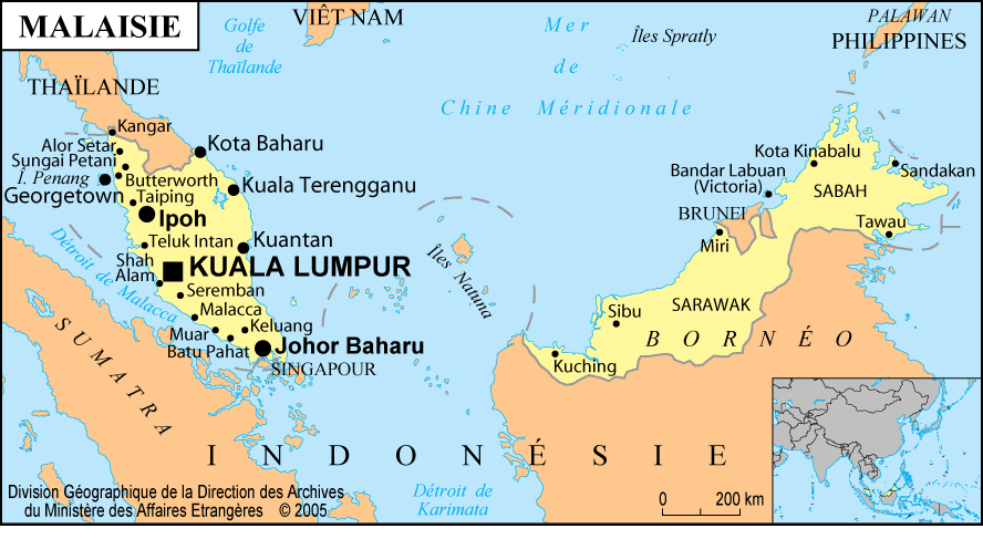 Carte Malaisie